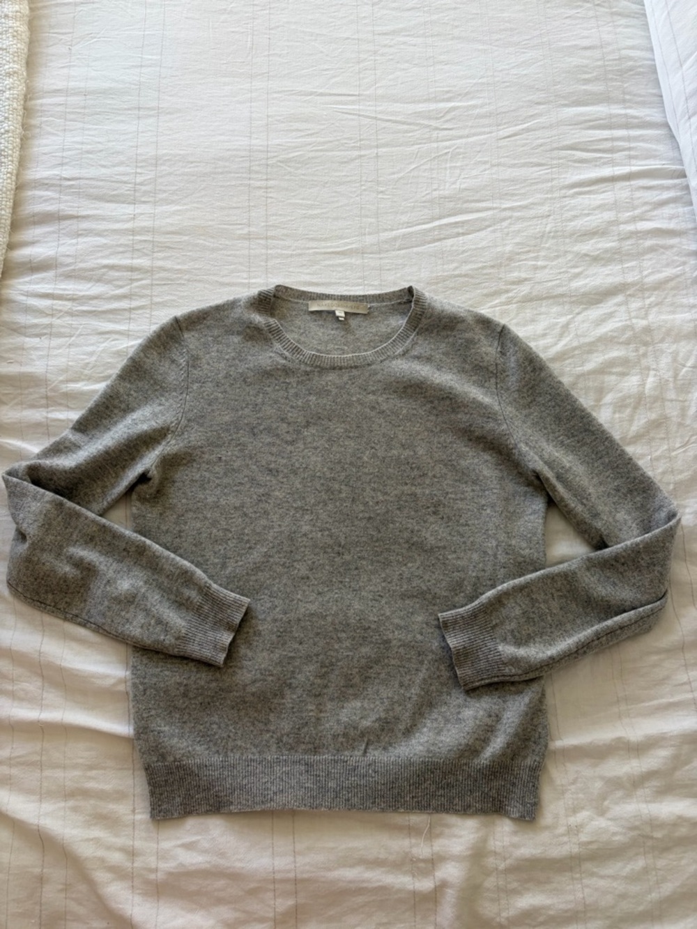 NakedCashmere Lightweight Crewneck Sweater in Light Gray